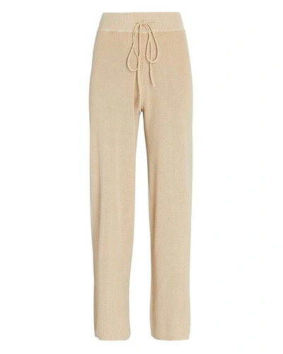 Shop Rails Brook Cotton-cashmere Knit Pants In Beige