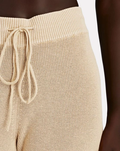 Shop Rails Brook Cotton-cashmere Knit Pants In Beige