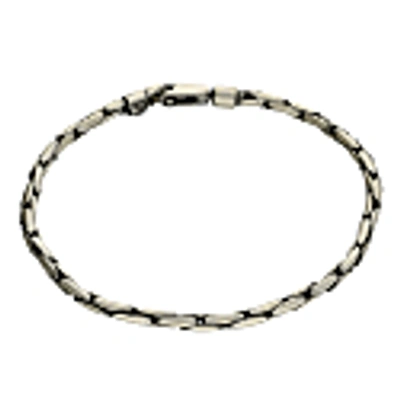 Kaizarin Men's Oxidised Silver Bracelet In Silver