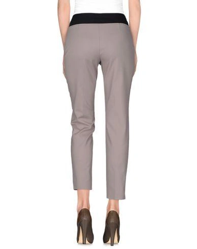 Shop Les Copains Casual Pants In Dove Grey