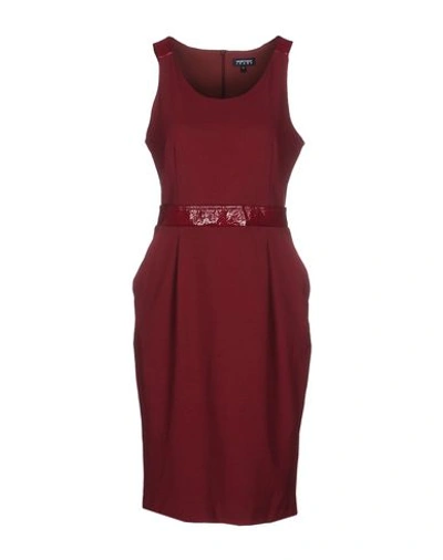 Emporio Armani Knee-length Dress In Maroon