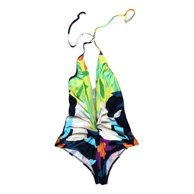 Pre-owned Missoni Silk One-piece Swimsuit In Multicolour