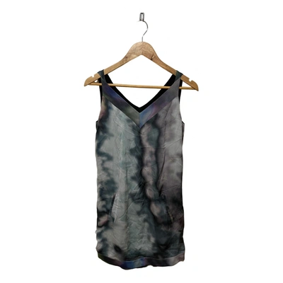 Pre-owned Theyskens' Theory Silk Mini Dress In Multicolour