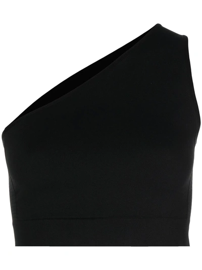 Shop Rick Owens One-shoulder Sports Bra In Black