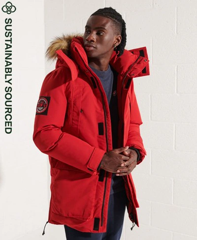 Superdry Men's Everest Parka Jacket Red / Expedition Red - Size: S |  ModeSens