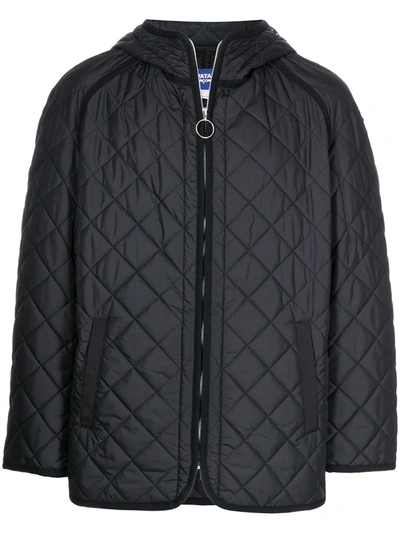Shop Junya Watanabe Graphic-print Quilted Jacket In Black