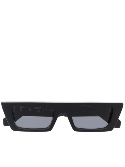 Off-white Marfa Rectangular-frame Sunglasses In Black Dark