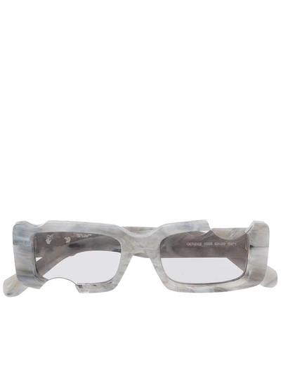 Shop Off-white Sunglasses In Light Grey