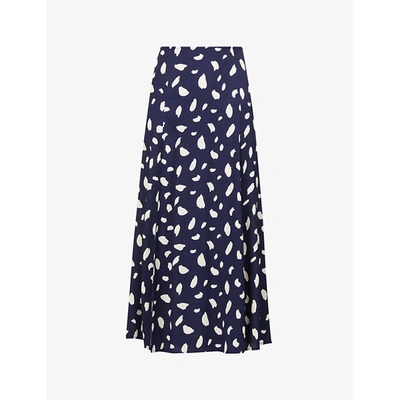Shop Reformation Womens Splatter Zoe High-waist Woven Midi Skirt 12