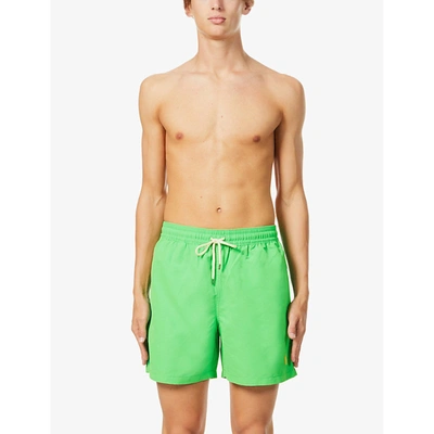 Shop Polo Ralph Lauren Mens Green Traveller Swim Shorts S
