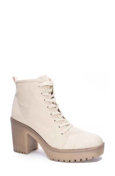 Shop Chinese Laundry Glance Platform Bootie In Cream