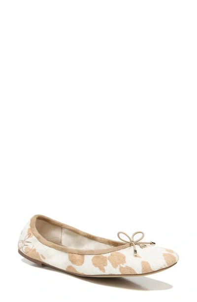 Sam Edelman Women's Felicia Ballet Flats Women's Shoes In Natural Ivory Cow  Print | ModeSens
