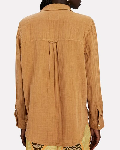 Shop Rails Ellis Cotton Button-down Shirt In Brown