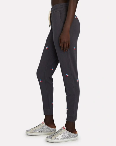 Shop Rails Oakland Embroidered Terry Joggers In Black