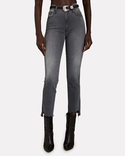 Shop Mother The Insider Crop Step Fray Jeans In Dancing In The Moonlight