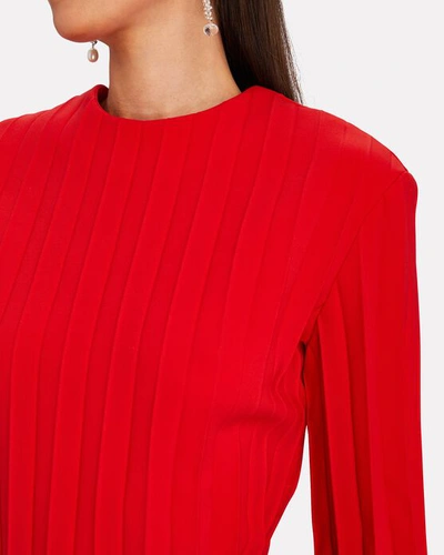 Shop A.w.a.k.e. Pleated Crepe Top In Red