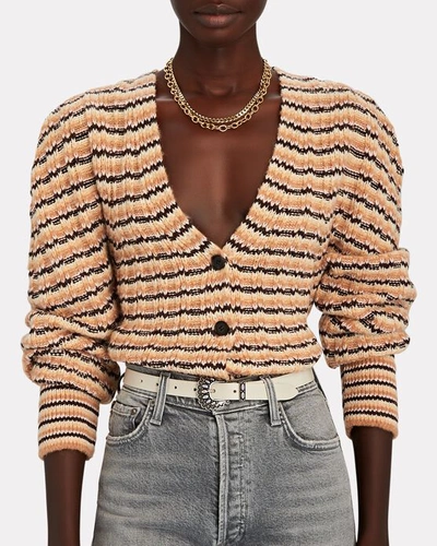 Shop A.l.c Rebekah Striped Wool Cardigan In Multi