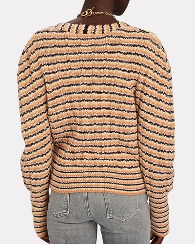 Shop A.l.c Rebekah Striped Wool Cardigan In Multi