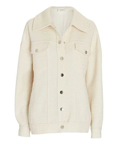 Shop A.l.c Benson Bouclé Shirt Jacket In Ivory