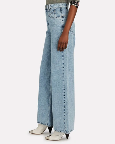 Shop Isabel Marant Lemony Wide-leg Jeans In Light Wash Denim