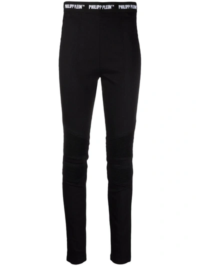 Shop Philipp Plein Skinny Fit Trousers In Black
