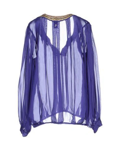 Shop Dondup Blouse In Dark Purple