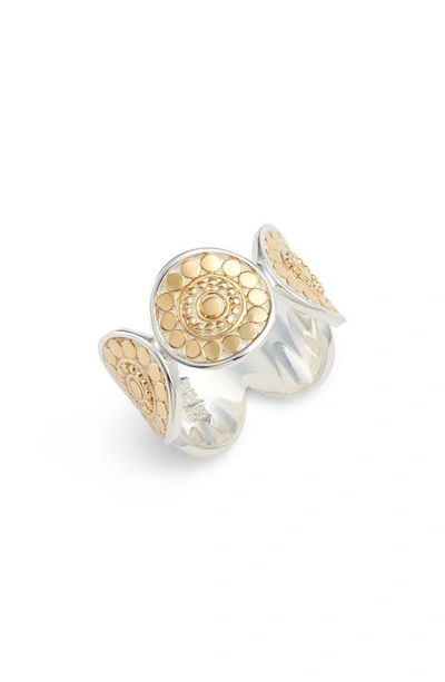 Shop Anna Beck Beaded Multi Circle Band Ring In Gold/ Silver