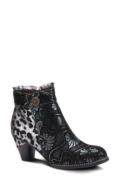 L'artiste Dessa Bootie In Black Multi Suede