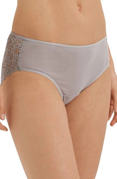 Shop Hanro Luxury Moments Lace Back Briefs In Essential