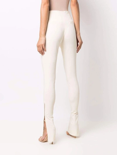 Shop Jacquemus Trousers White