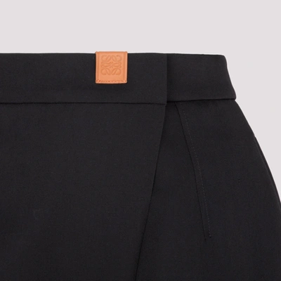 Shop Loewe Carrot Trousers In Wool Pants In Black