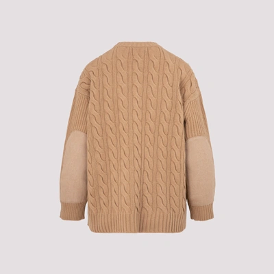 Shop Max Mara Cable Knit Sweater In Nude &amp; Neutrals