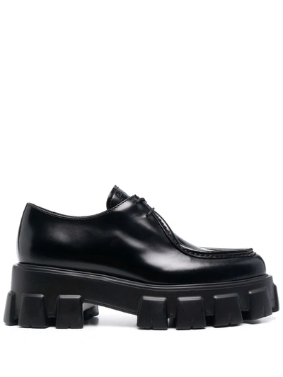 prada lace up flats