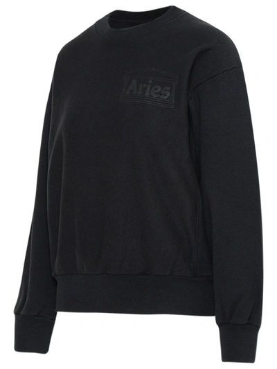 Shop Aries Black Cotton Jersey Fleece Premium Temple Sweatshirt