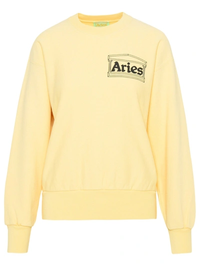 Shop Aries Alabaster Cotton Jersey Fleece Premium Temple Sweatshirt In White