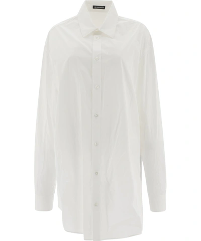 Shop Ann Demeulemeester "do" Slouchy Shirt In White