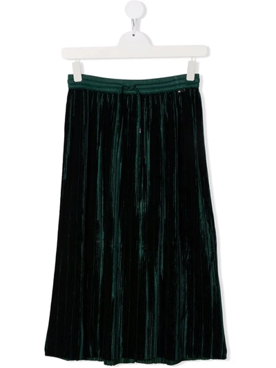 Shop Molo Pleated Midi Skirt In Green