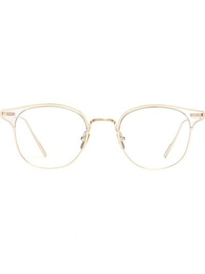 Shop Gentle Monster Alio X C1 Round-frame Glasses In White