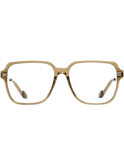 Shop Gentle Monster Jeff Kc1 Square-frame Oversized Glasses In Nude