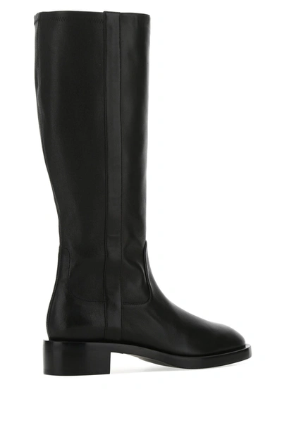 Shop Stuart Weitzman Black Nappa Leather Sadie Boots  Black  Donna 36.5