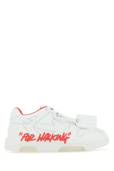 Shop Off-white White Leather Out Of Office Sneakers  White Off White Uomo 45