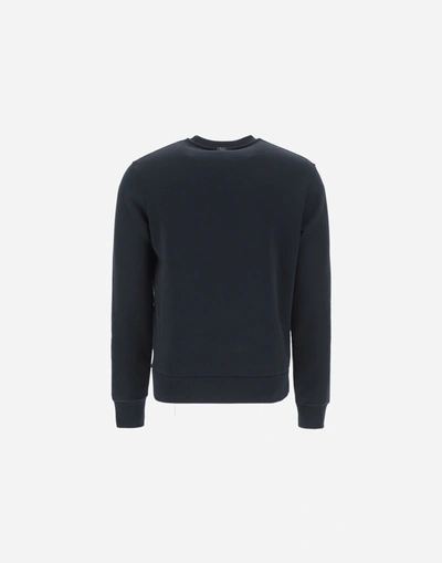 Shop Herno Favonio Sweatshirt In Navy