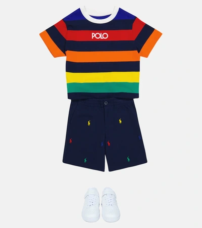 Shop Polo Ralph Lauren Striped Cotton Jersey T-shirt In Multicoloured