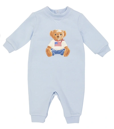 Polo Ralph Lauren Baby Polo Bear Cotton-blend Onesie In Blue | ModeSens