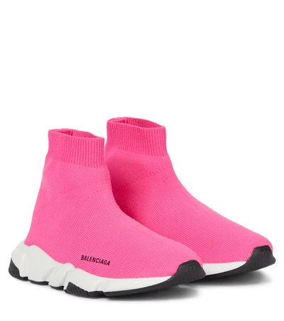 Balenciaga Kids' Neon-fuchsia Trainers For Girl With Logo In Pink | ModeSens