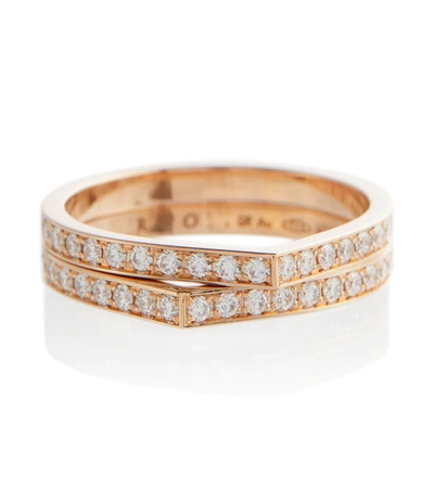 Shop Repossi Antifer Rose Gold Ring With Diamonds