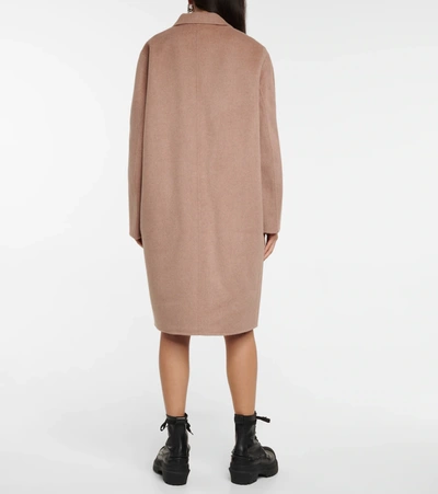 Shop Acne Studios Single-breasted Wool Coat In Beige