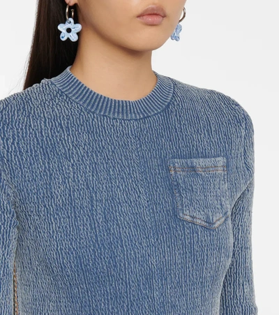 Shop Acne Studios Cotton-blend Sweater In Blue