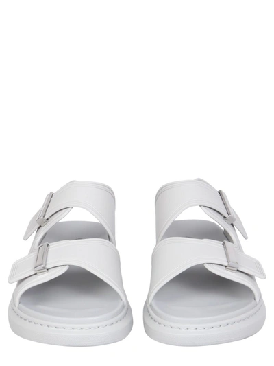 Shop Alexander Mcqueen Hybrid Oversize Sandals In Grey