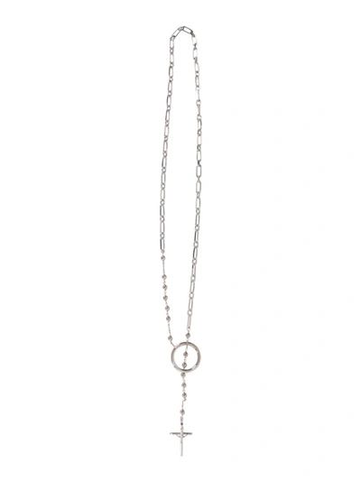 Shop Dolce & Gabbana Rosary Necklace In Silver